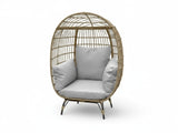 Standing Outdoor Egg Chair - Brown & Grey
