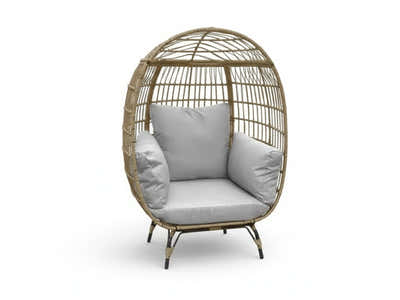 Standing Outdoor Egg Chair - Brown & Grey