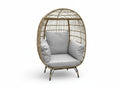 Standing Outdoor Egg Chair - Brown & Grey