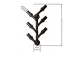 Wall-Mounted Pipe Wine Rack - 6 Bottle Holder