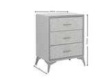 Delani 3-Drawer Chest - Grey