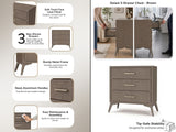 Delani 3-Drawer Chest - Brown
