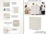 Delani 4-Drawer Tallboy - Cream