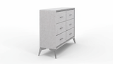 Delani 6-Drawer Lowboy - Grey