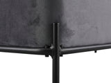 Delani Velvet Ottoman Bench With Storage - Charcoal