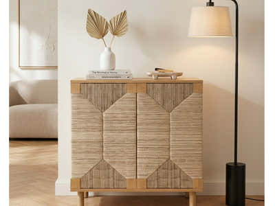 Natus Braided 2-Door Cabinet - 80 cm