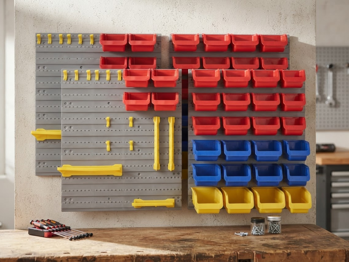 88 Parts Wall-Mounted Storage Bin Rack
