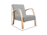 Bentwood Linen Sofa - Grey