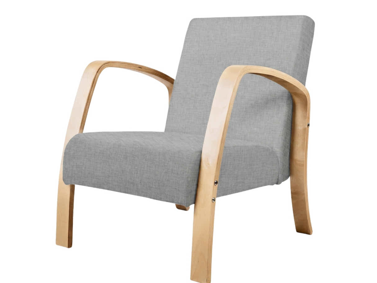 Bentwood Linen Sofa - Grey