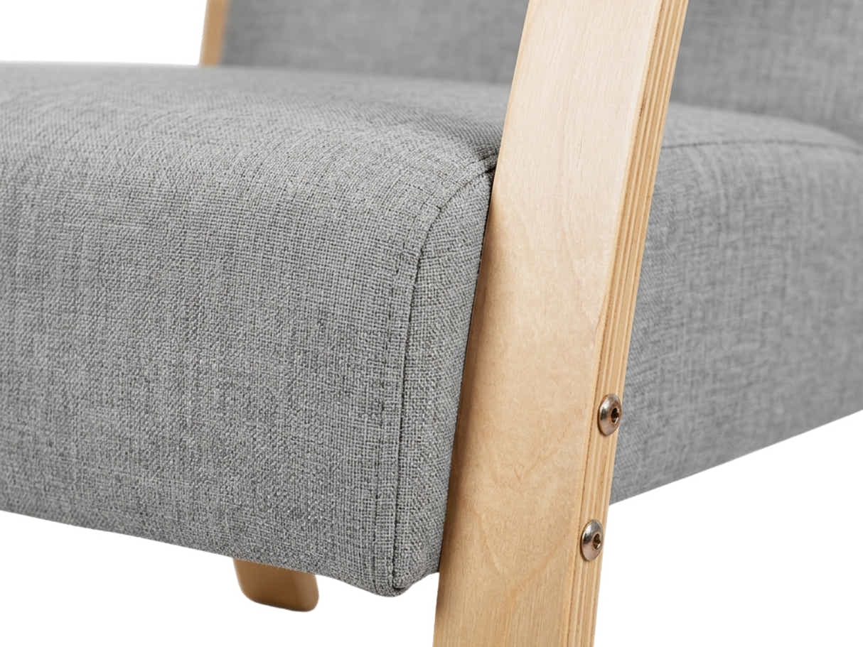 Bentwood Linen Sofa - Grey