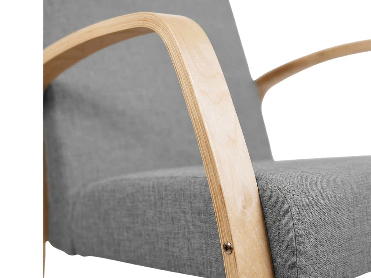 Bentwood Linen Sofa - Grey