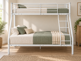 Metal Triple Bunk Bed - White