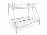 Metal Triple Bunk Bed - White