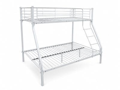 Metal Triple Bunk Bed - White