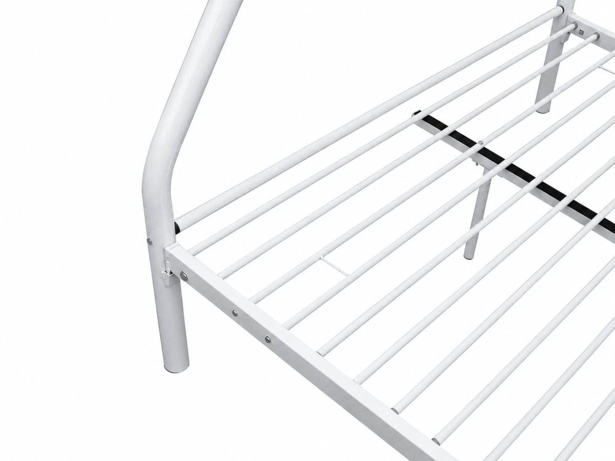 Metal Triple Bunk Bed - White