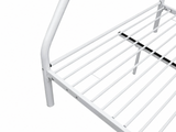 Metal Triple Bunk Bed - White