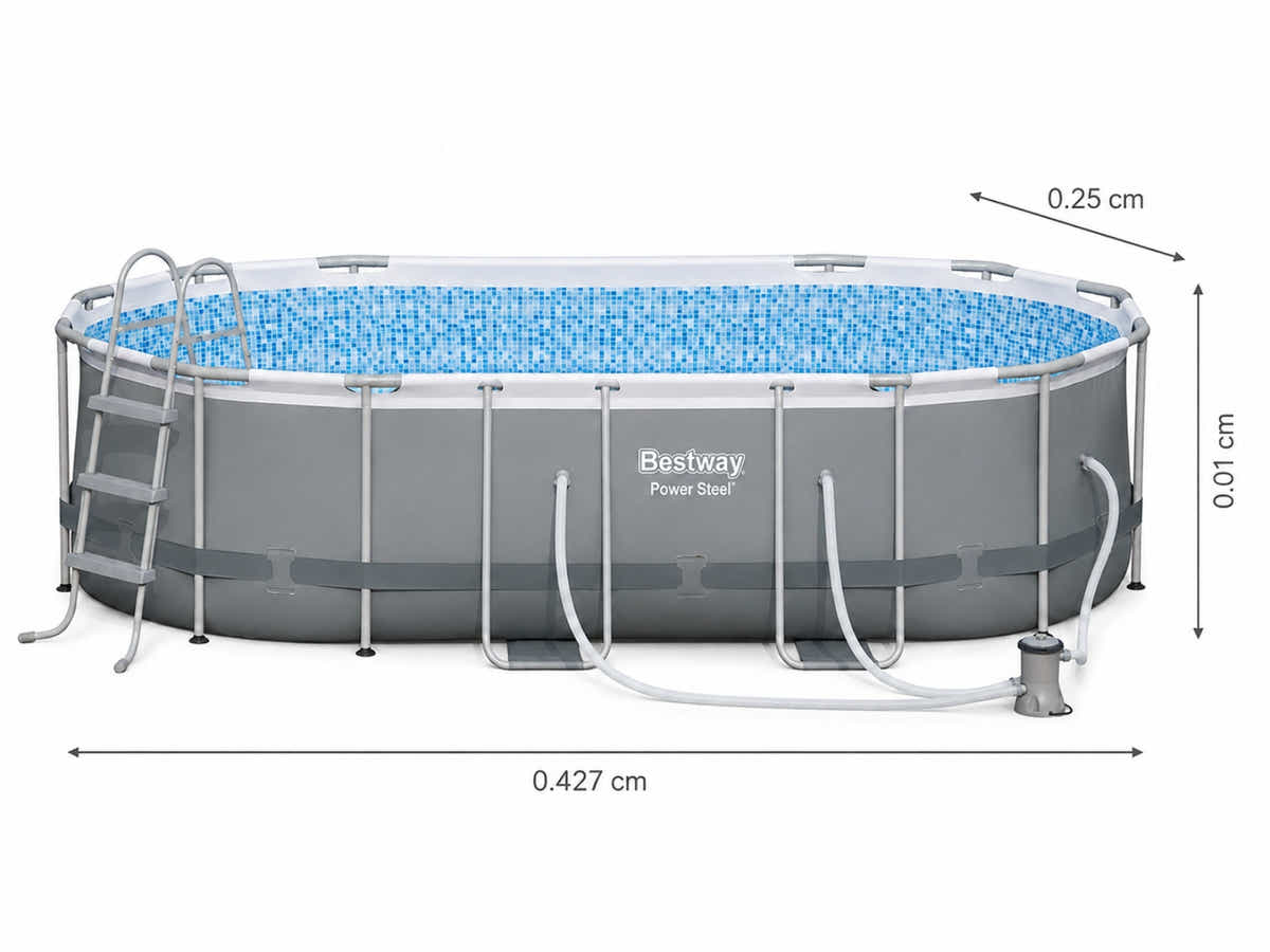 Bestway Power Steel Oval Pool 4.27m x 2.5m