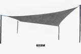280gsm Shade Sail 6x8M grey rectangle