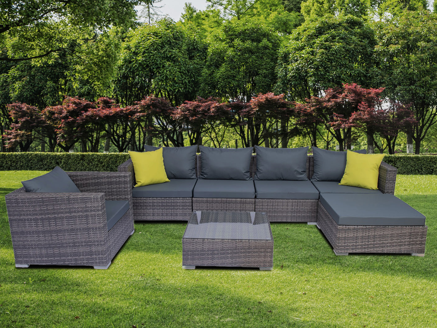 Vicenza Outdoor Corner Set 6 Seater Aluminium frame