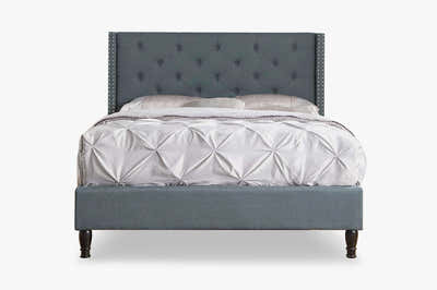 New Lisbeth Blue Bed with Bonnell Mattress Combo - Queen