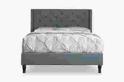New Lisbeth Blue Bed with Bonnell Mattress Combo - Queen