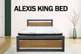 Alexis King Bed Frame -Walnut