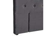 Rakel Velvet Headboard Grey - Double