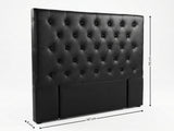 Raisa PU Headboard Black - Double