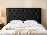 Raisa PU Headboard Black - Double
