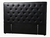 Raisa PU Headboard Black - Double