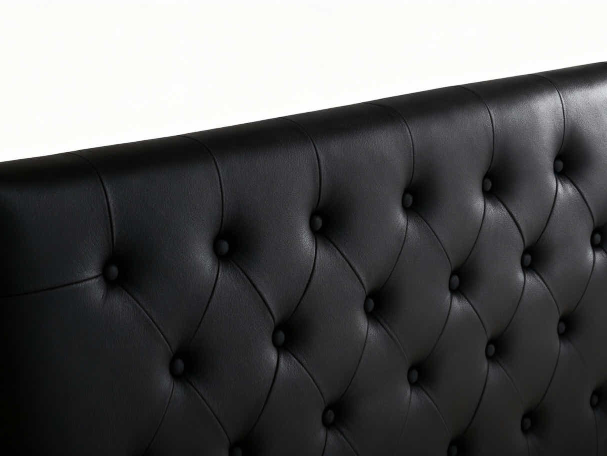 Raisa PU Headboard Black - Double