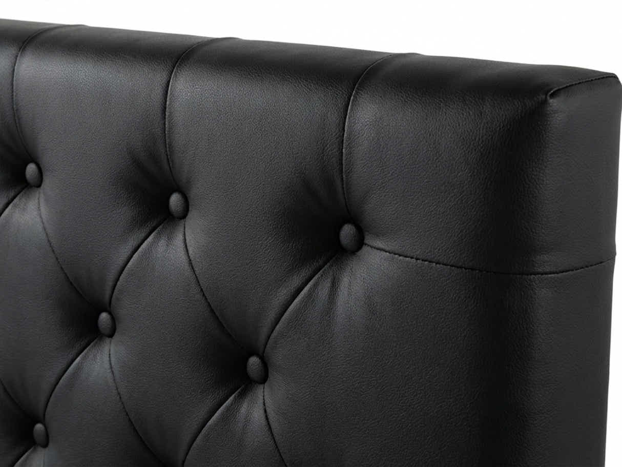 Raisa PU Headboard Black - Double