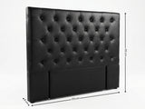 Raisa PU Headboard Black - King