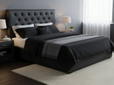 Raisa PU Headboard Black - King