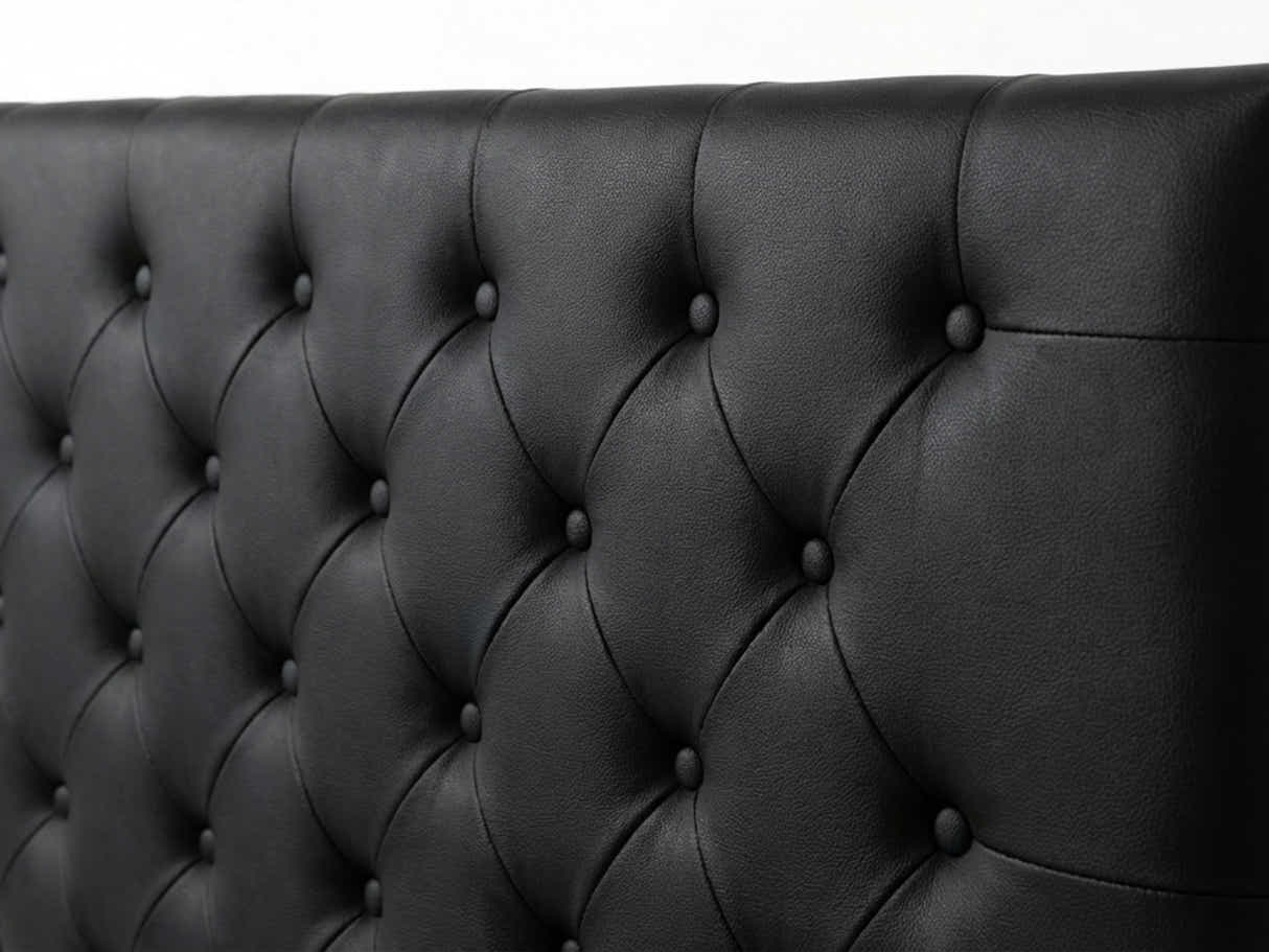Raisa PU Headboard Black - King