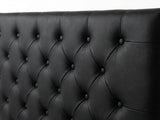 Raisa PU Headboard Black - King