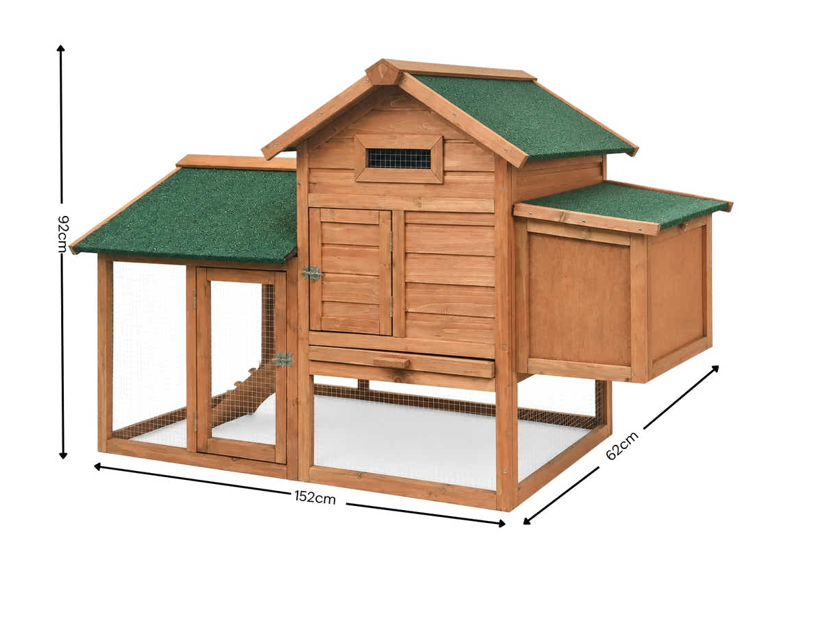 Wooden Chicken Coop - 152 cm