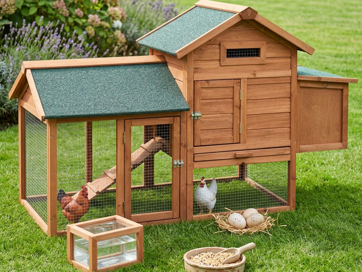 Wooden Chicken Coop - 152 cm
