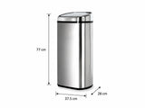 68L Square Sensor Bin - Silver