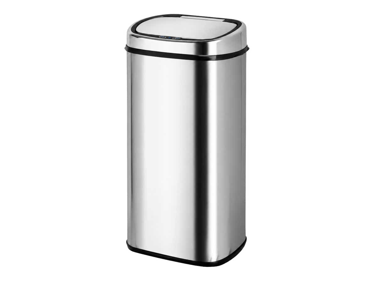 68L Square Sensor Bin - Silver