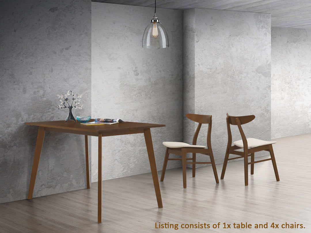 Fiesta 5-Piece Dining Set - Walnut