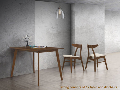 Fiesta 5-Piece Dining Set - Walnut