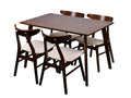 DS Fiesta 5-Piece Dining Set - Walnut