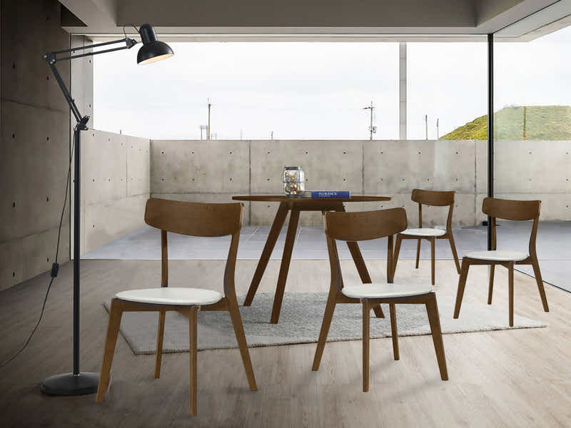 Hexa + Iora 5-Piece Dining Set - Walnut