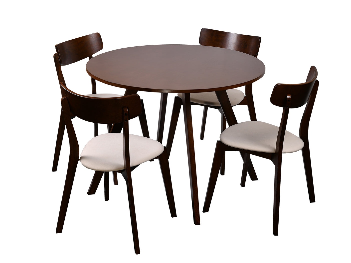 DS Hexa + Iora Dining Set Walnut