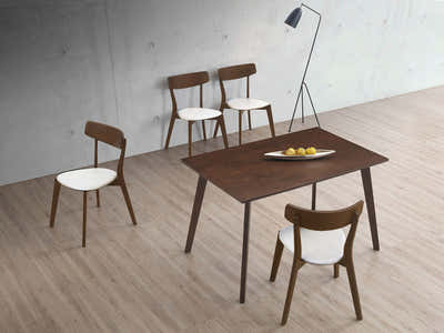 DS Fiesta + Iora 5-Piece Dining Set - Walnut