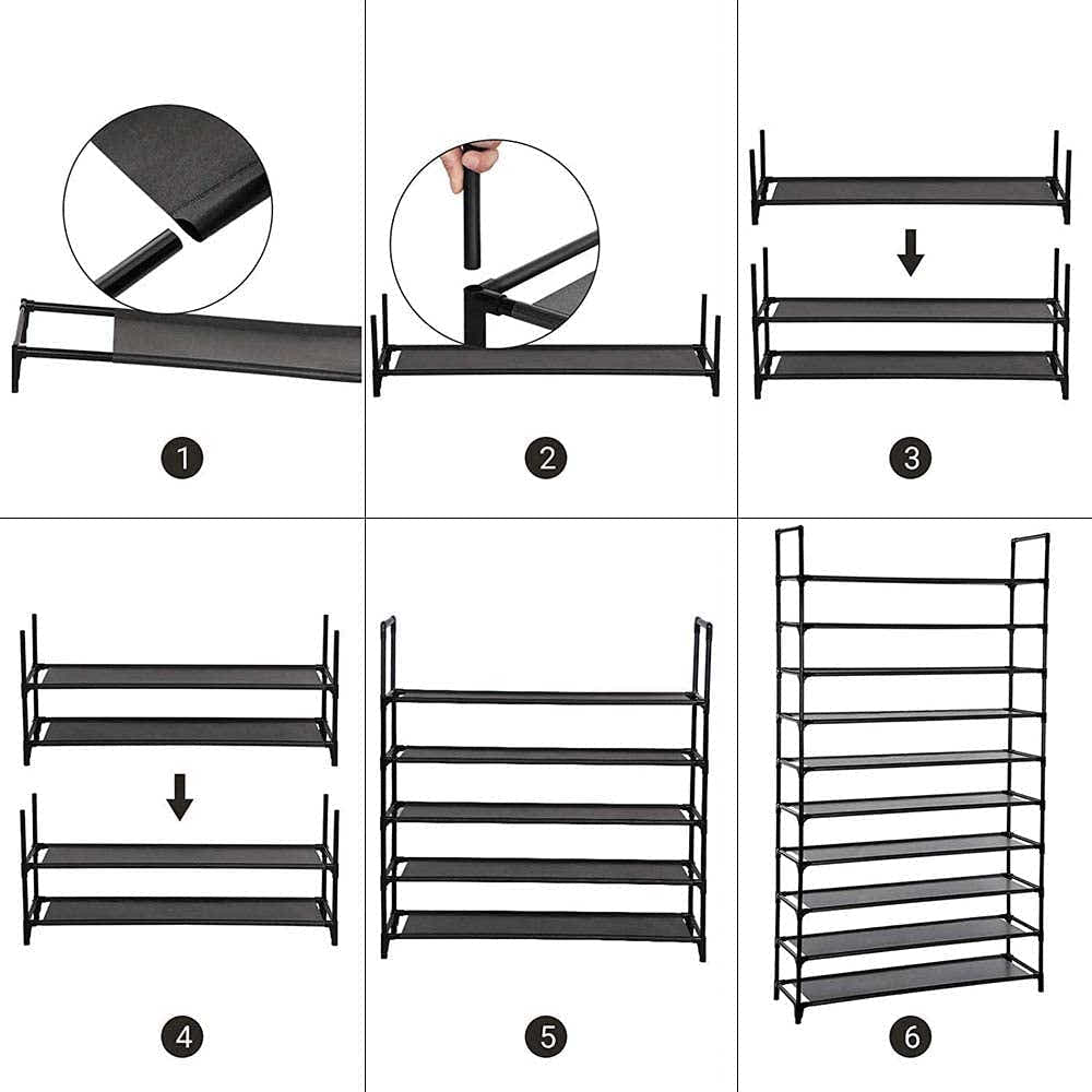 DS BS 5 Tier Extra Wide Shoe Rack