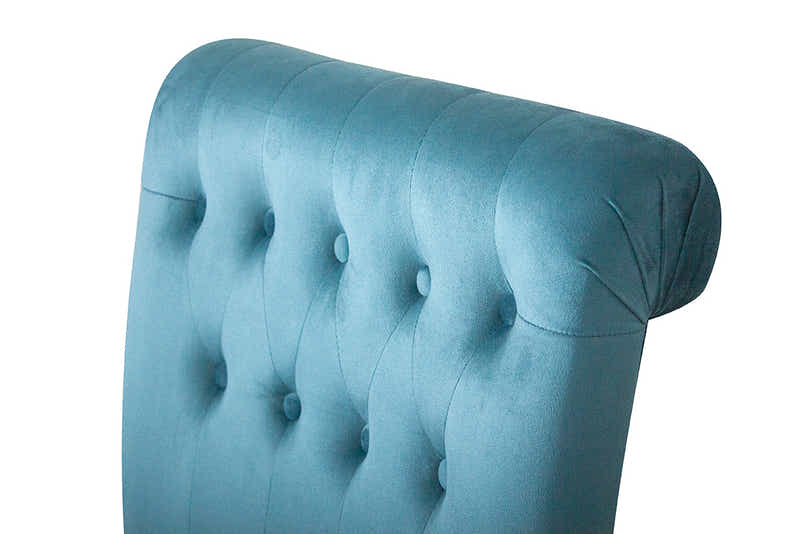 Pirie Velvet Accent Chair - Light Blue