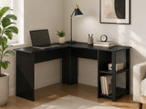 Korr L-shaped Office Desk - Black