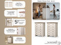 Walden 5-Drawer Chest - Set of 2